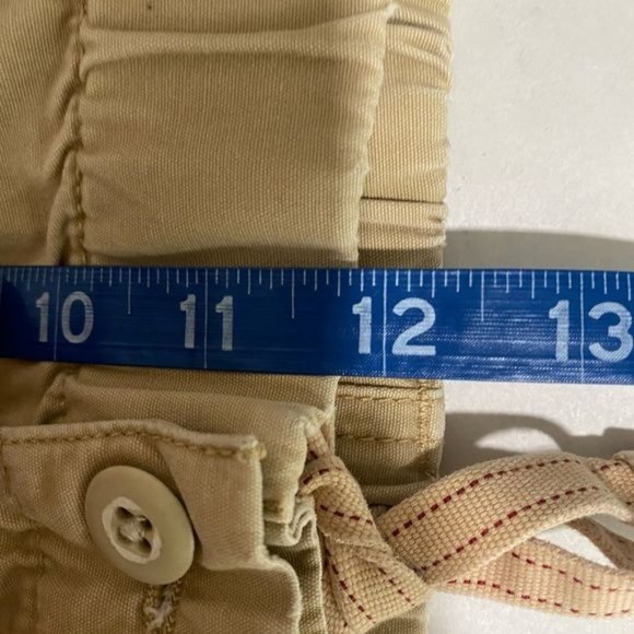 Tommy Bahama Men’s cargo short shorts tan zipper closure tie waist size Large L - Picture 11 of 13